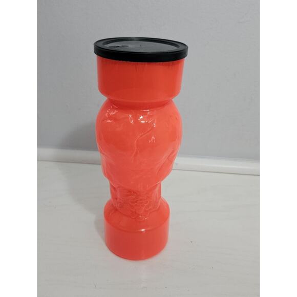 Cedar Point Halloweekends Orange Skull Plastic Cup - NO Straw - Picture 3 of 9